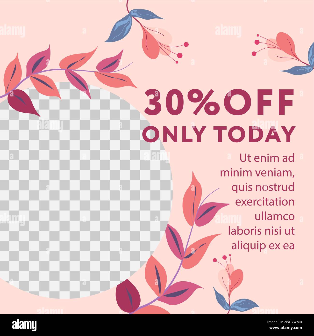 Sale and discounts only today, shop or store proposition for customers