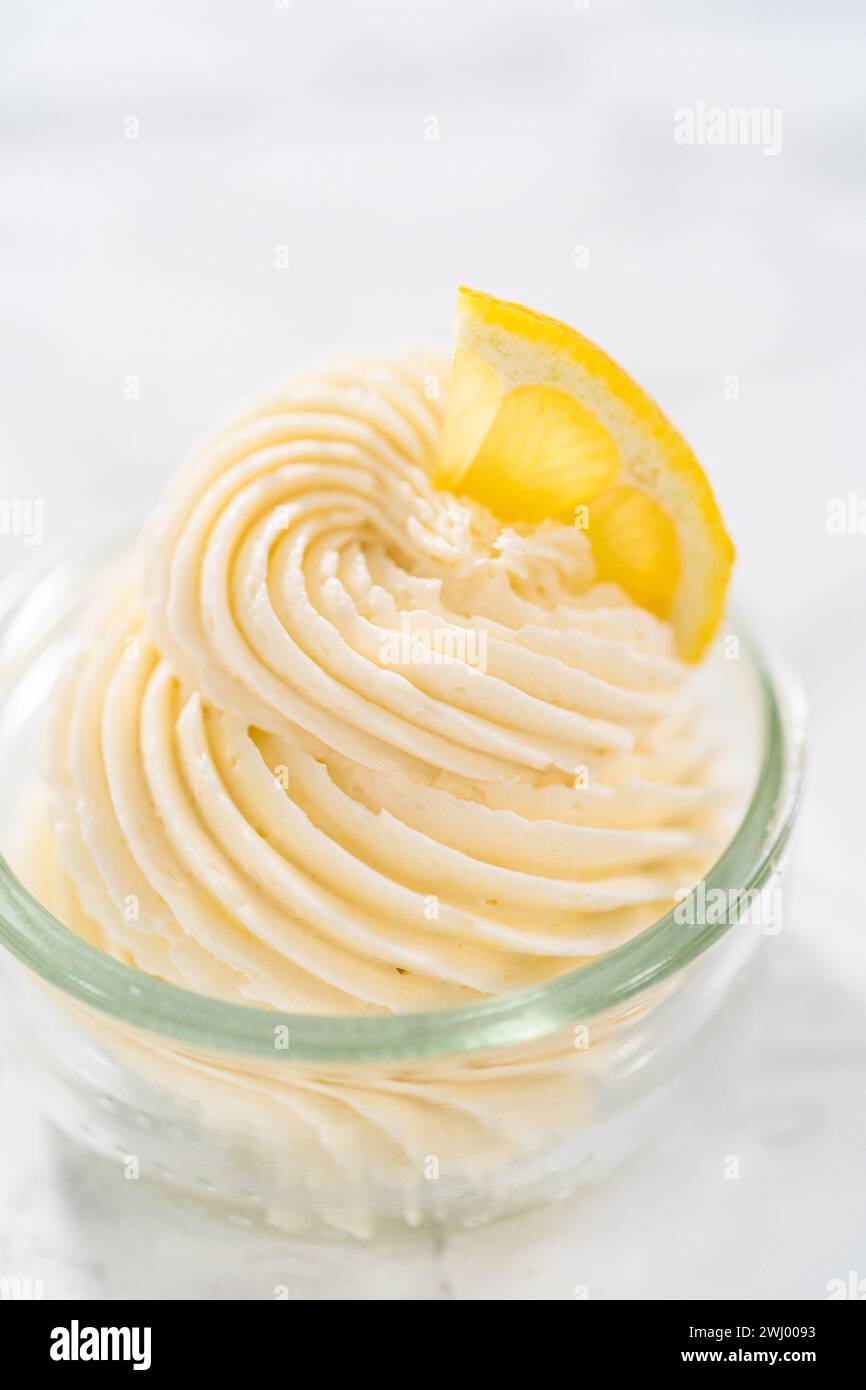 Lemon Buttercream Stock Photo