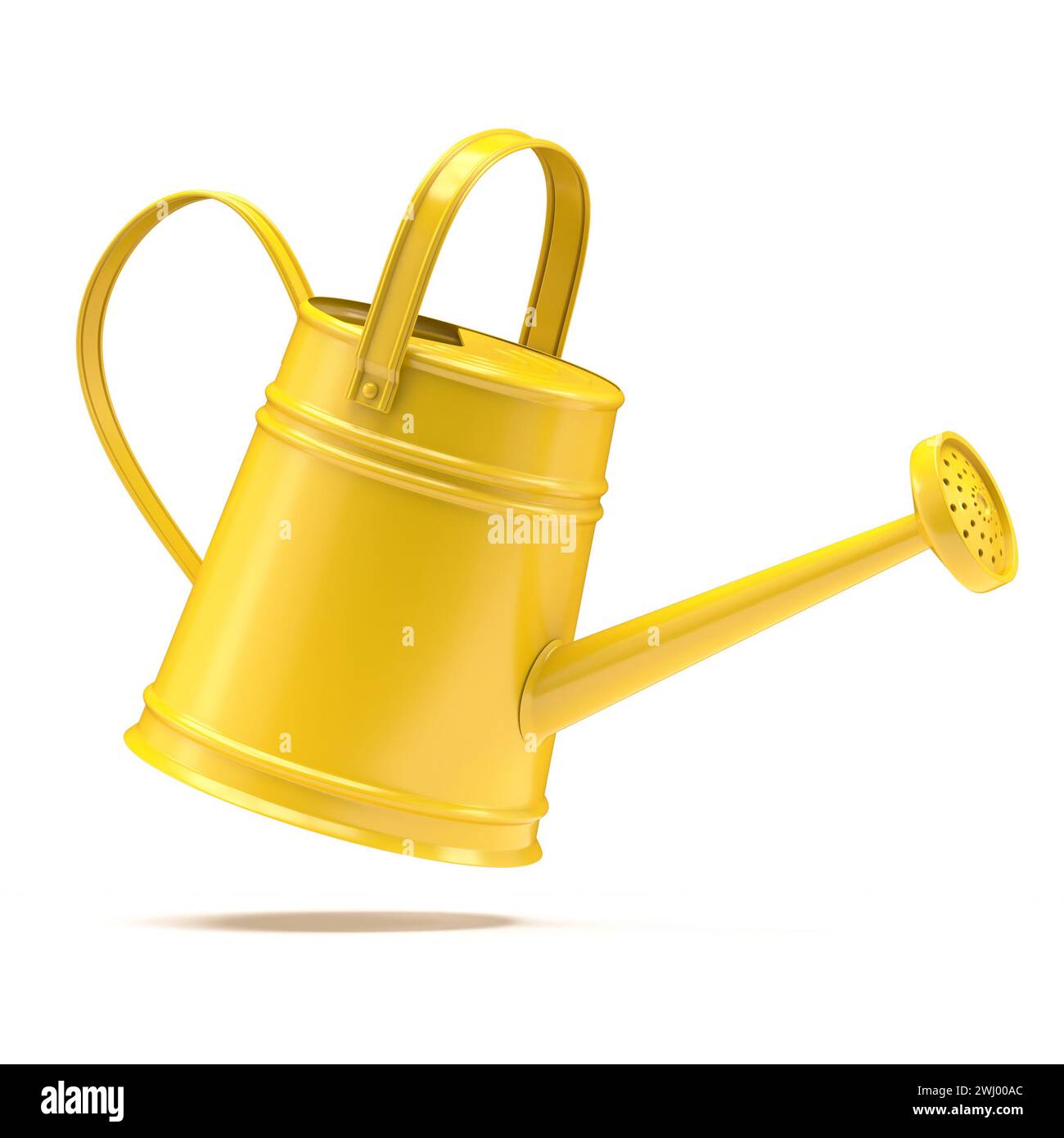 Yellow watering can 3D Stock Photo