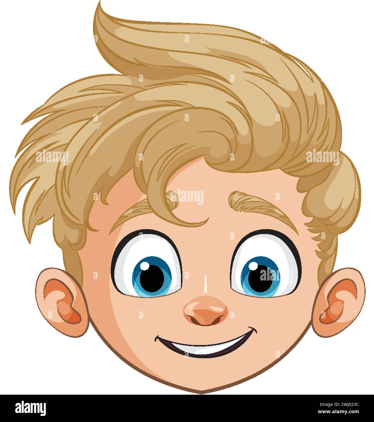 Vector graphic of a smiling young boy's face Stock Vector Image & Art ...