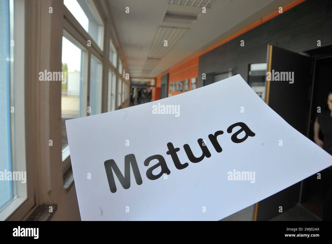 Matura or maturity test at school Stock Photo