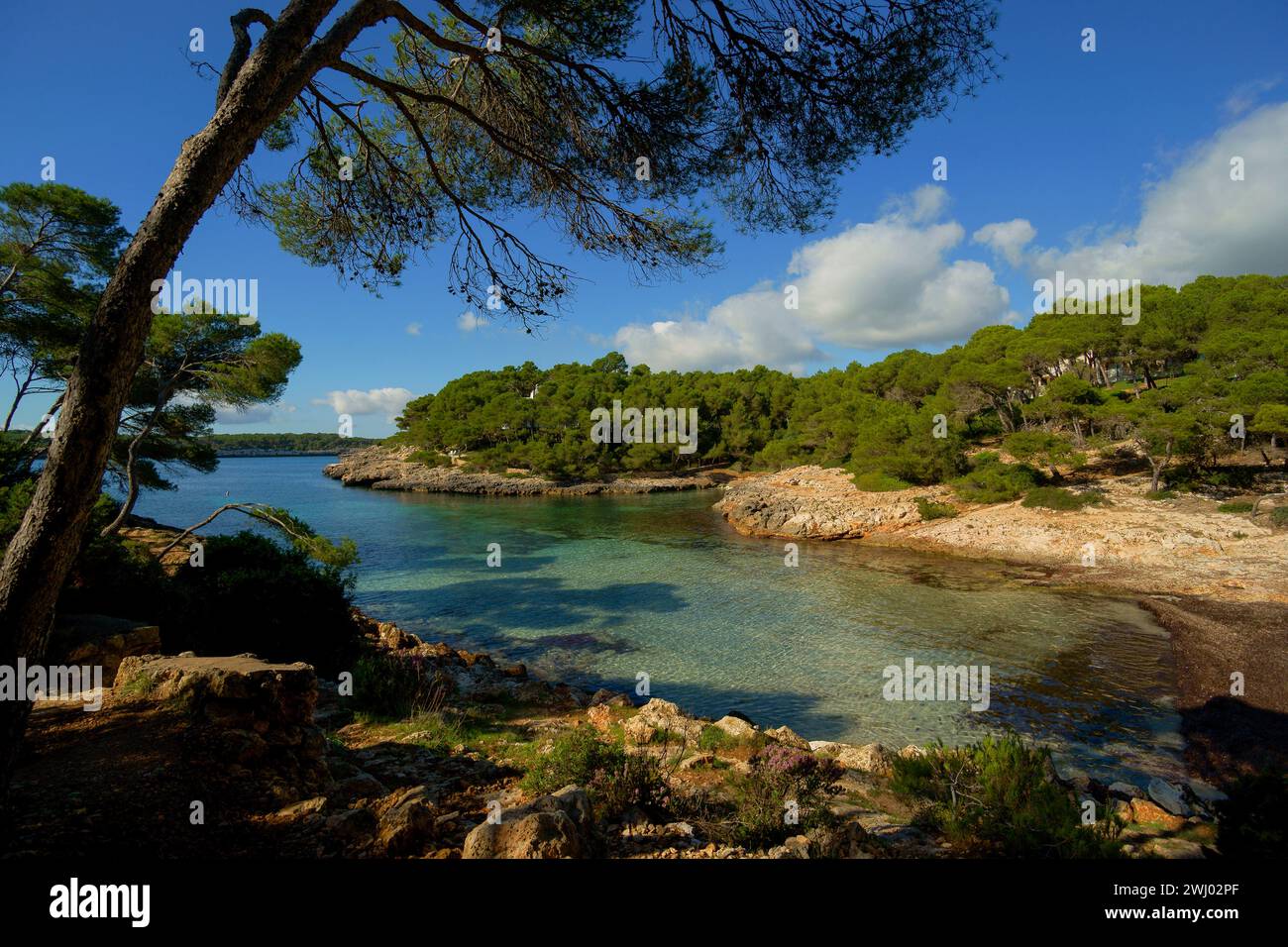 Sa Barca Trencada.Parque natural de MondragÃ³. Santanyi. Migjorn.Mallorca.Illes Balears.EspaÃ±a. Stock Photo