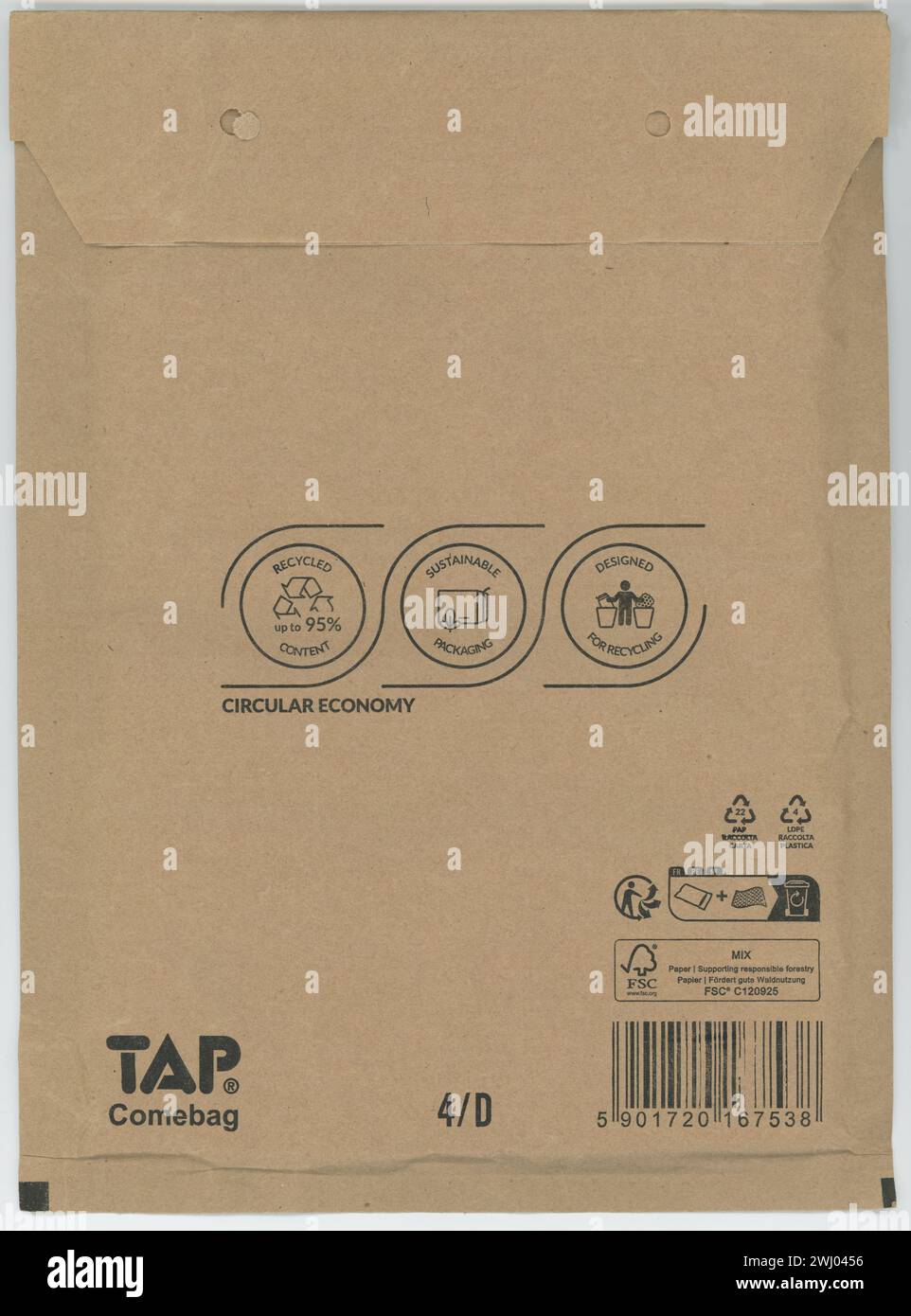 Itterbeck, Germany Feb 4 2024 Back side of a bubble envelope with an