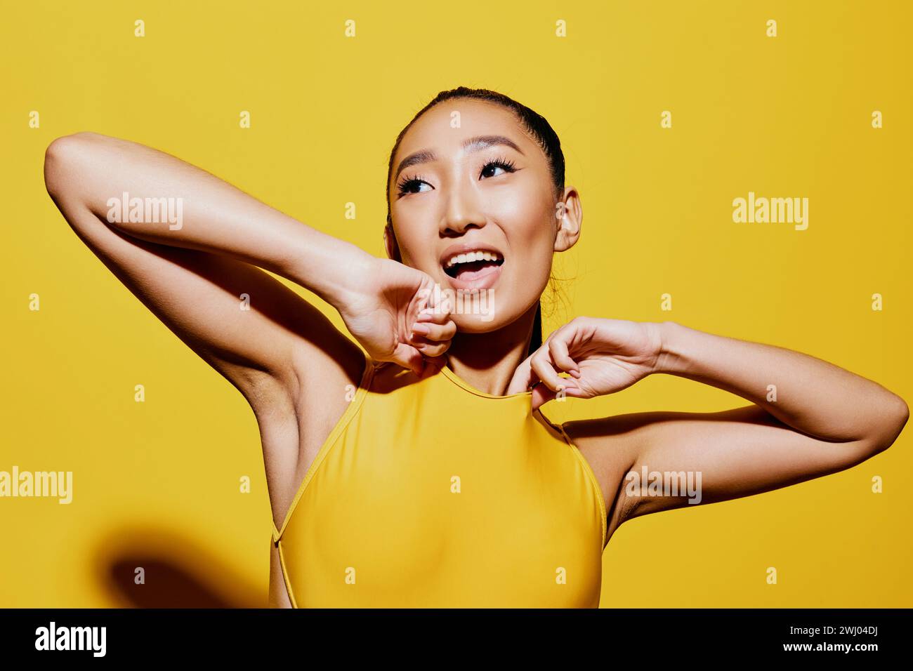 Young asian swimsuit model hi-res stock photography and images - Alamy