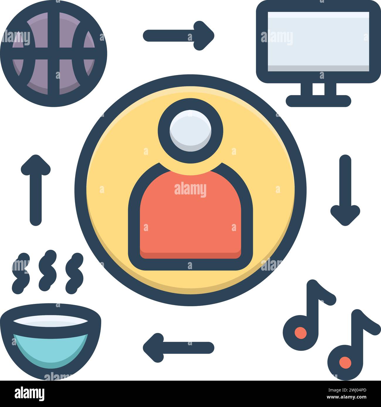 Icon for hobbies,people Stock Vector