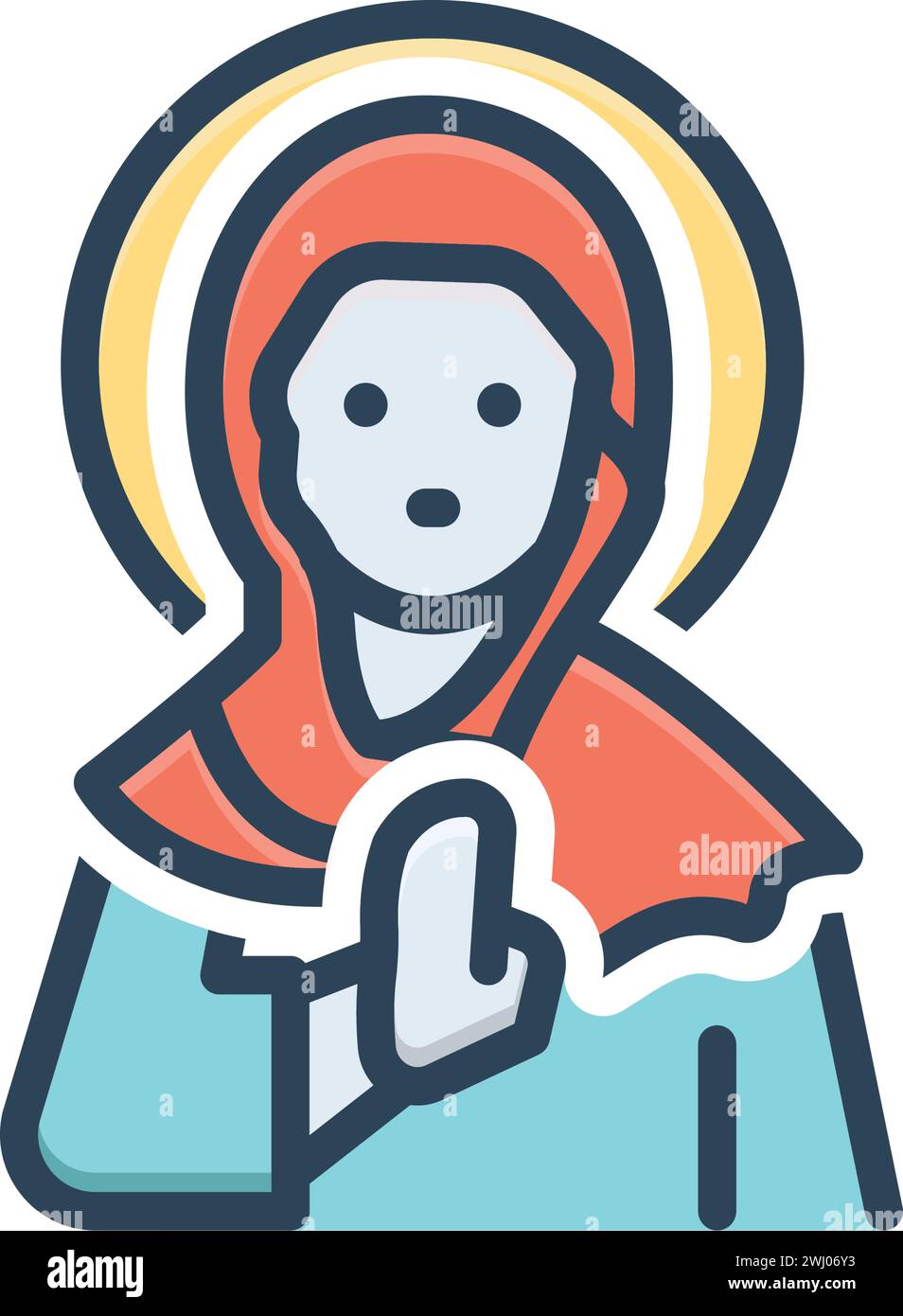Icon for ruth,pity Stock Vector
