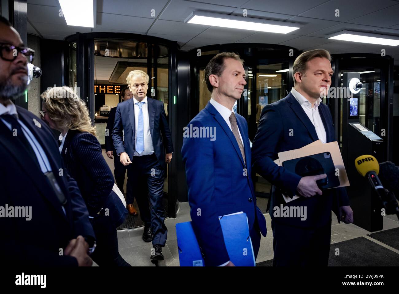 THE HAGUE - Party chairman Geert Wilders (PVV) and Pieter Omtzigt (NSC ...