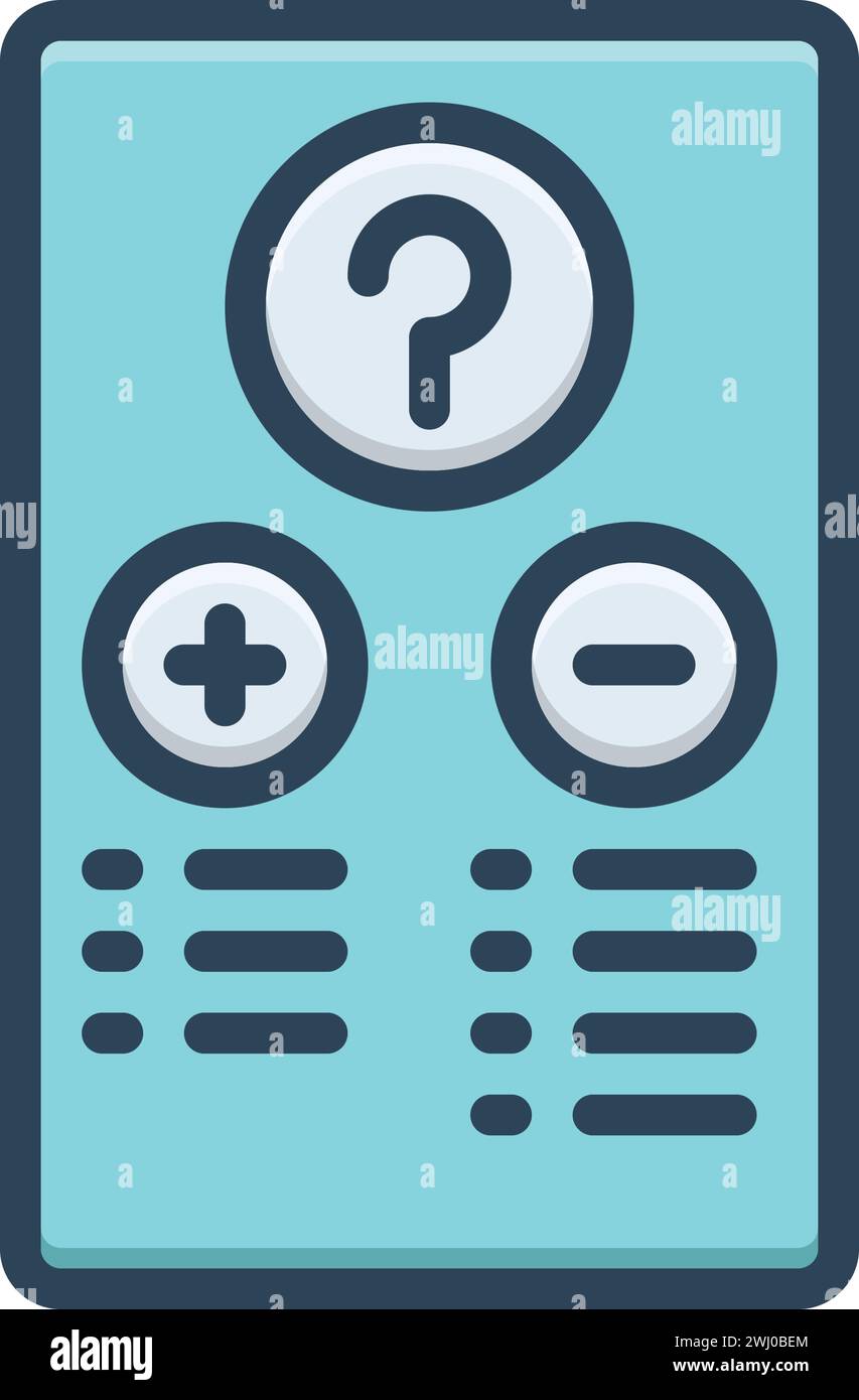 Icon for cons,pros Stock Vector