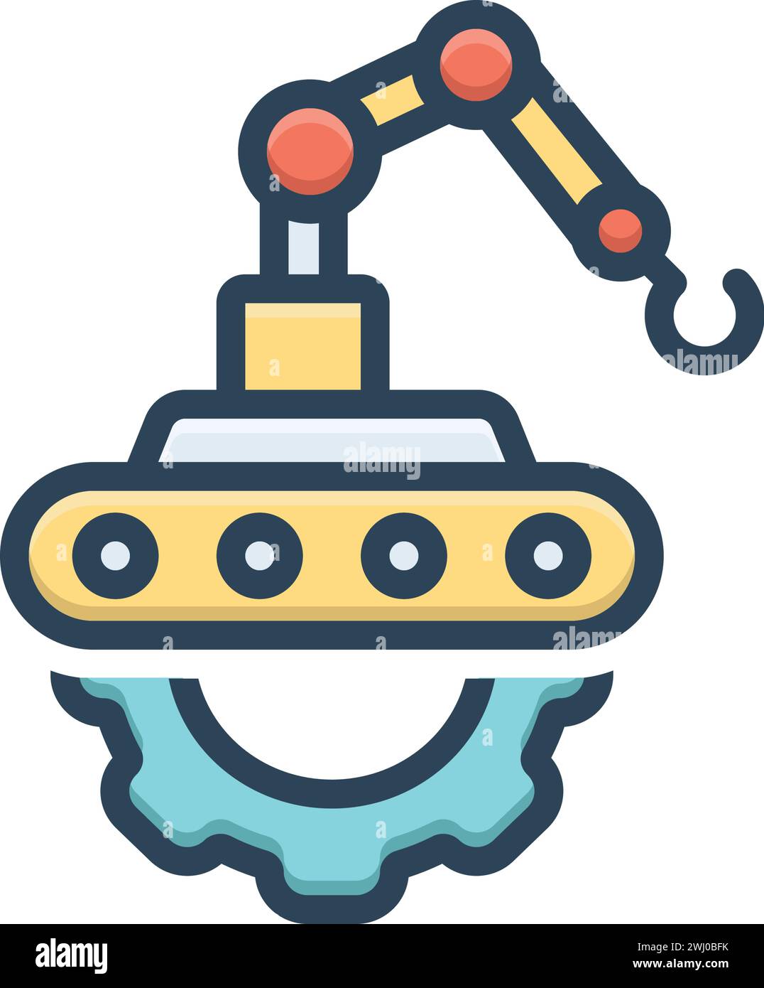 Icon automatic gear vector Cut Out Stock Images & Pictures - Alamy