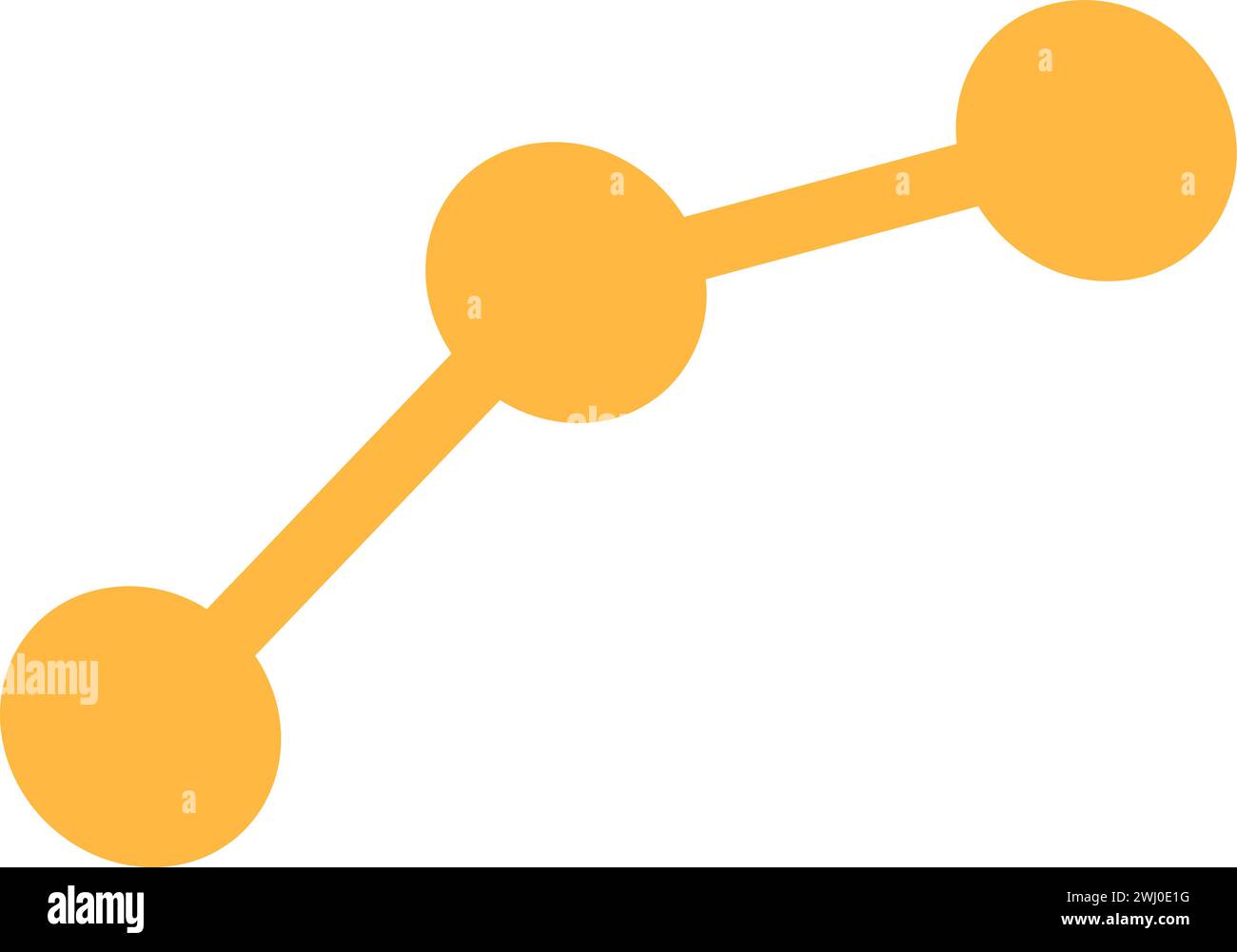 Digital wallet structure of connected elements. Node data model, abstract techno element for modern and retro technological design. Simple color vecto Stock Vector