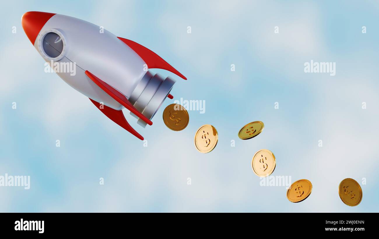 Cash Rocketship Dollar sign rocket hi-res stock photography and images - Alamy