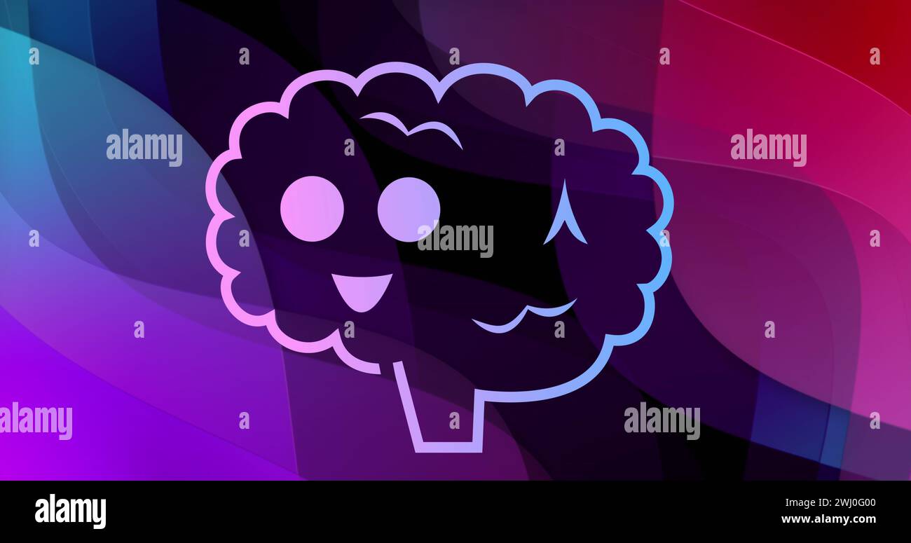 Image of ai data processing over lights Stock Photo
