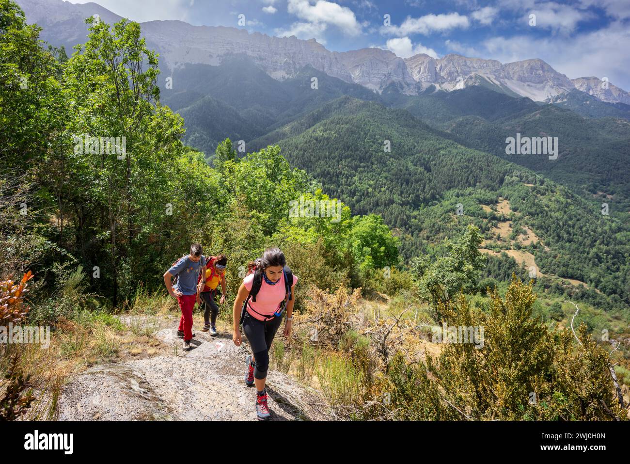 Hiker on CadÃ-MoixerÃ³ Natural Park Stock Photo