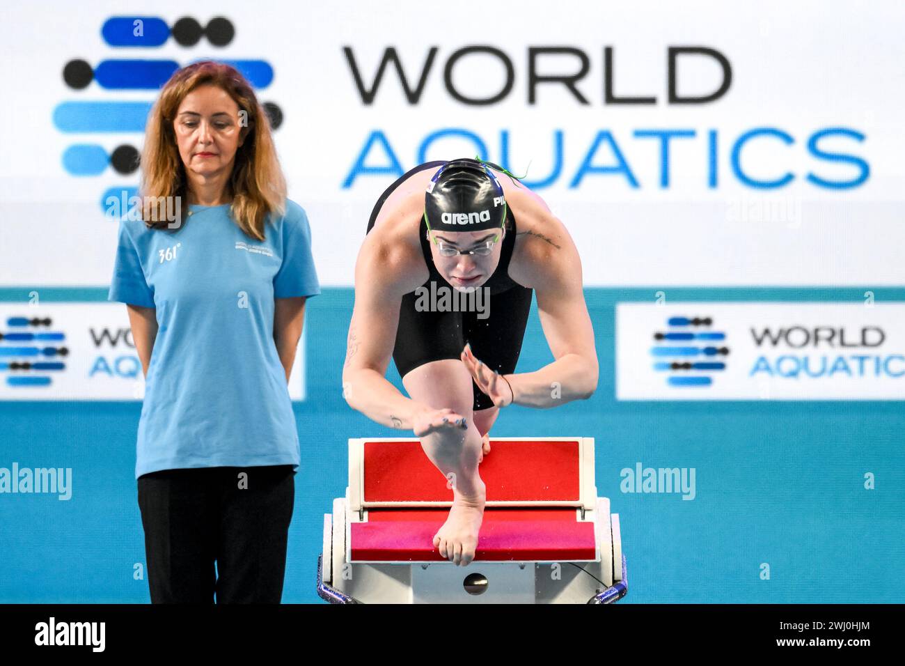 Doha, Qatar. 12th Feb, 2024. Benedetta Pilato of Italy competes in the