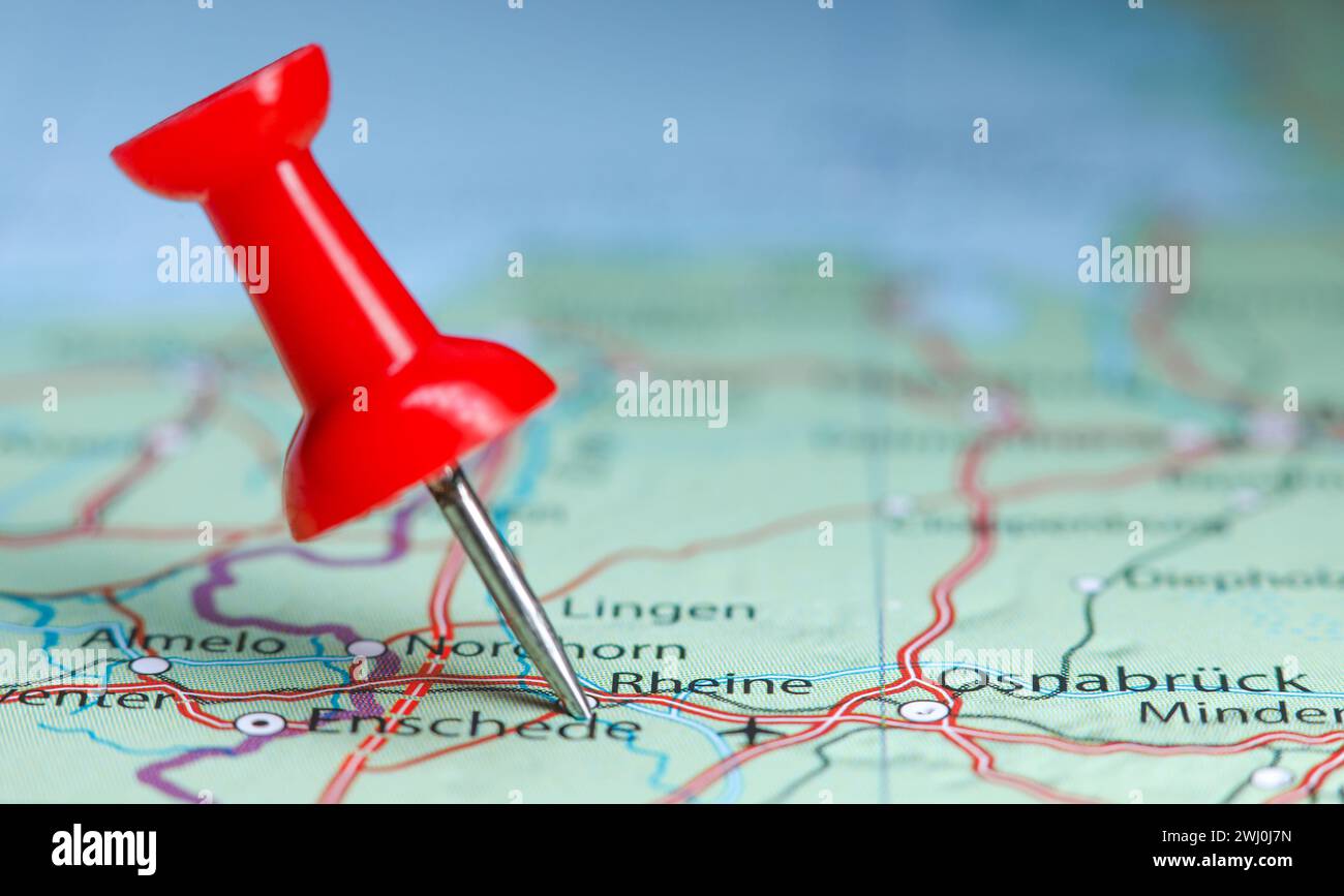 Rheine, Germany pin on map Stock Photo Alamy