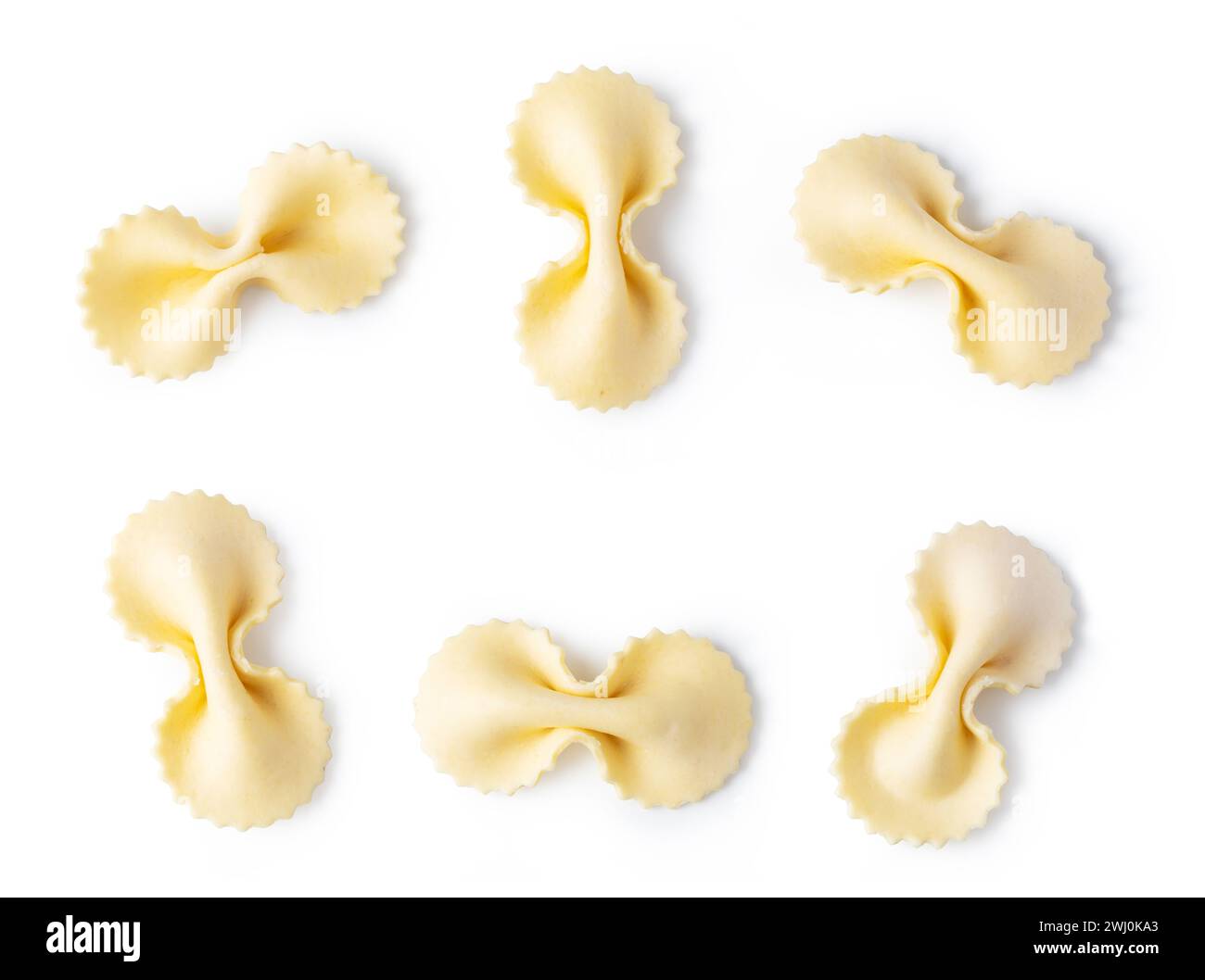 Dried italian pasta Farfalle Stock Photo