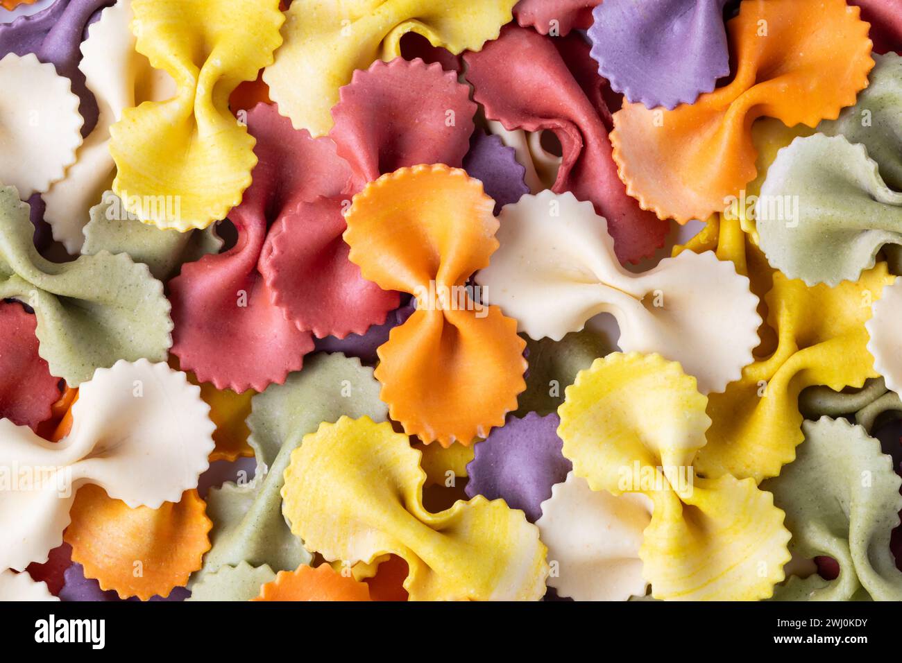 Dried italian pasta Farfalle Stock Photo