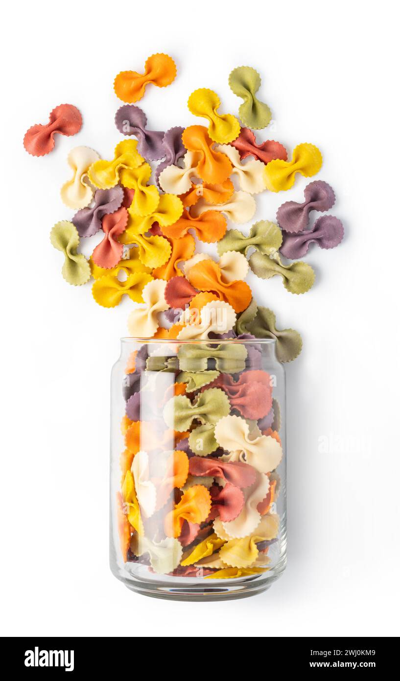 Dried italian pasta Farfalle Stock Photo