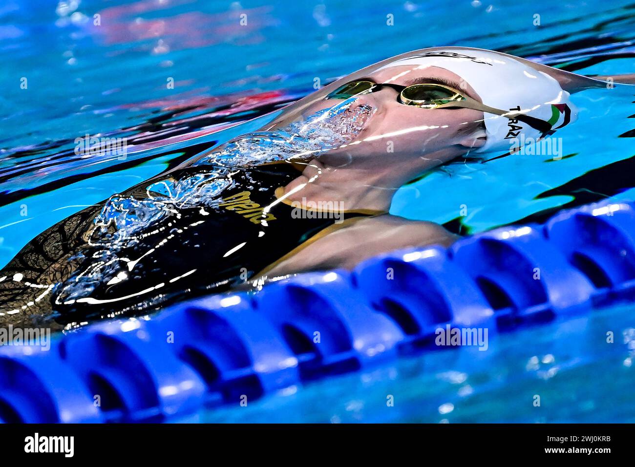 Doha, Qatar. 12th Feb, 2024. Valerie Rose Tarazi of Palestina competes