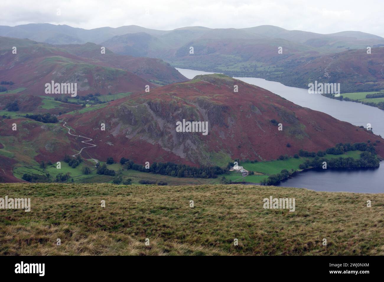 Howtown on Ullswater Lake and the Wainwright 'Hallin Fell' from the ...