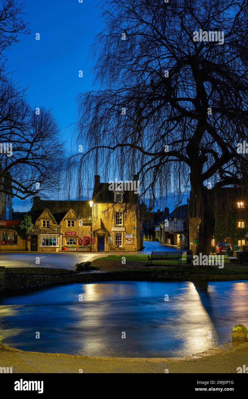 The Cotswolds Distillery at Dawn. Bourton on the Water, Cotswolds, Gloucestershire, England Stock Photo