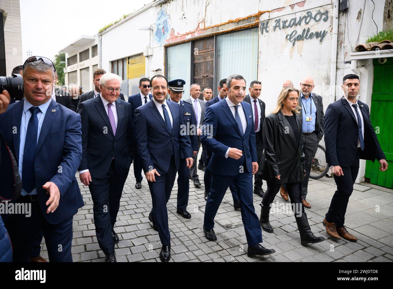 12 February 2024, Cyprus, Nikosia: Federal President Frank-Walter ...