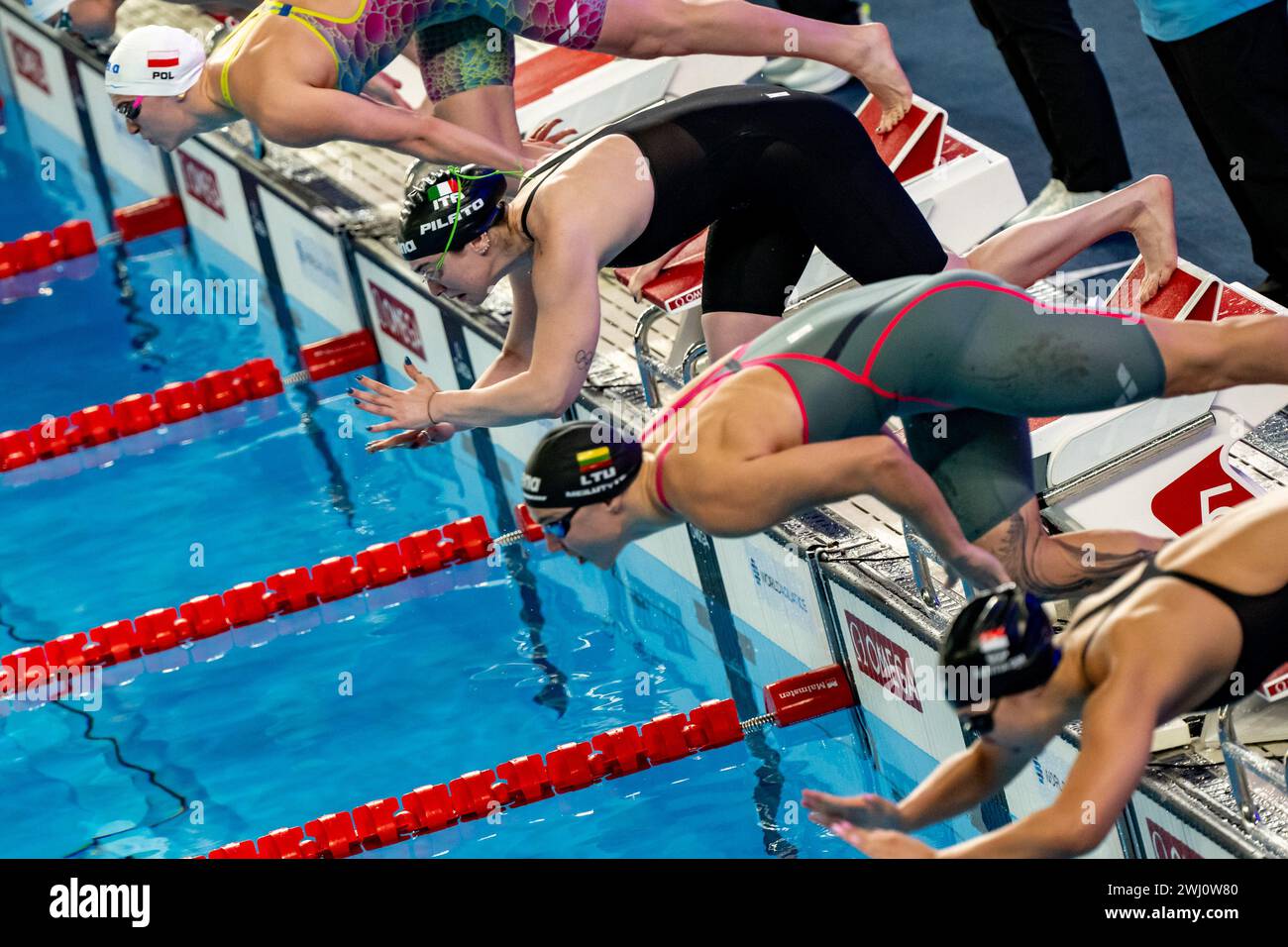 Doha, Qatar. 12th Feb, 2024. Benedetta Pilato of Italy competes in the