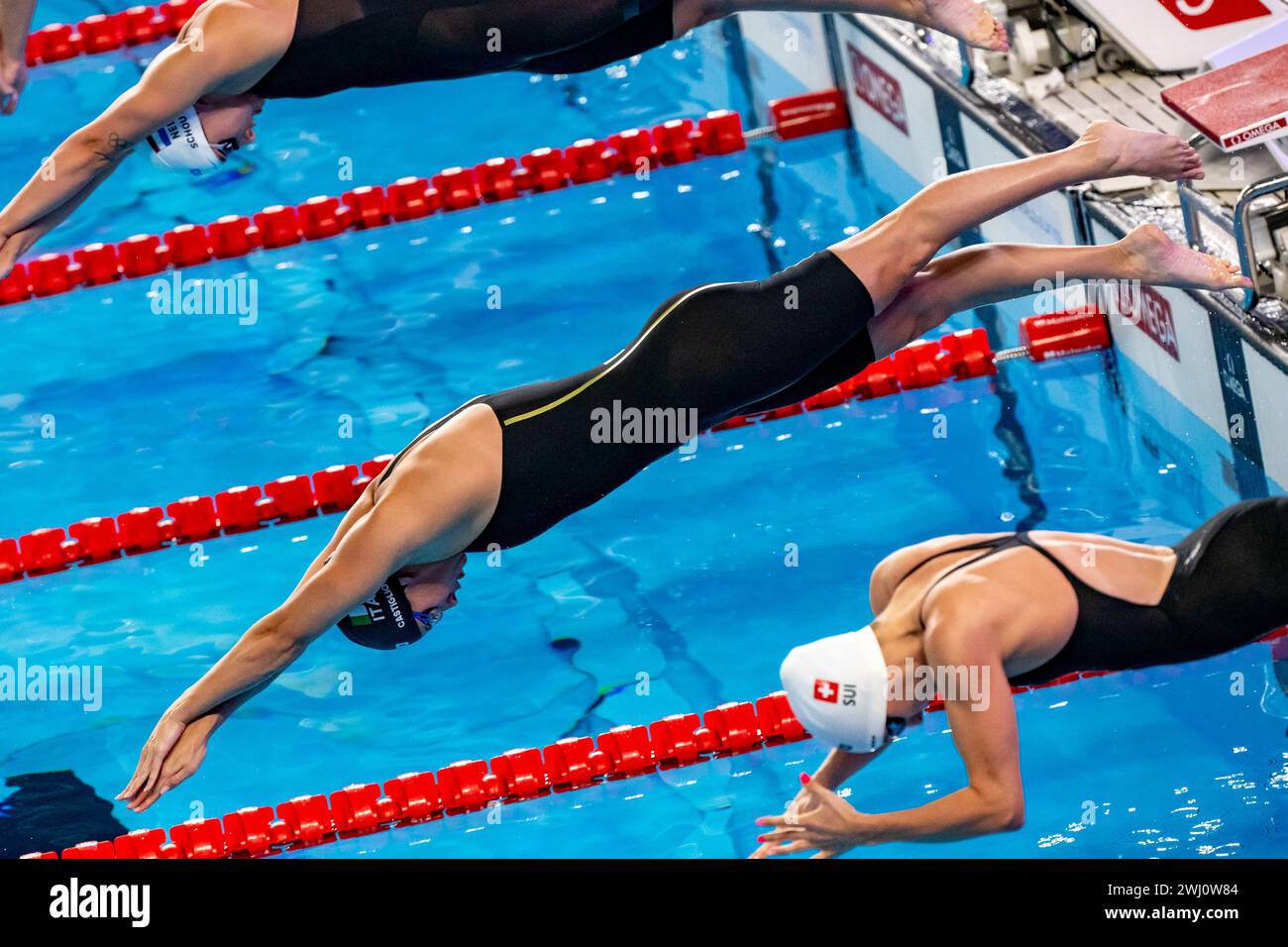 Arianna Castiglioni of Italy competes in the swimming 100m