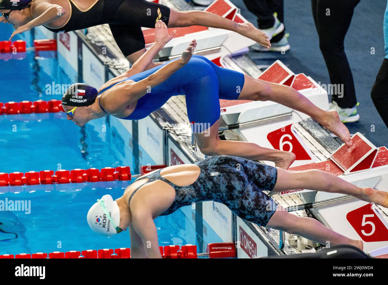 Kristyna Horska of Czechia competes in the swimming 100m. Breaststroke women during the 21st