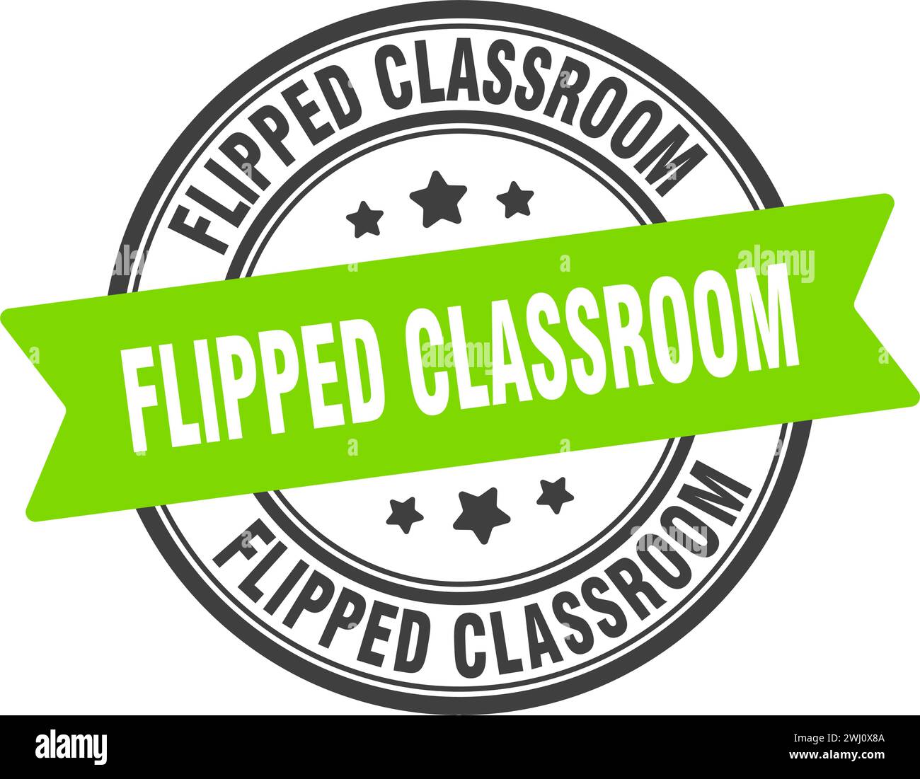 Fiped Sign flipped classroom stamp. flipped classroom round sign. label on ...