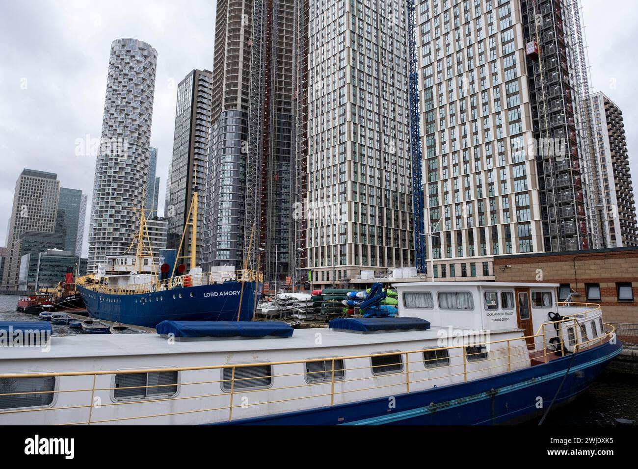 Docklands Scout Project vessels moored at alongside new build ...