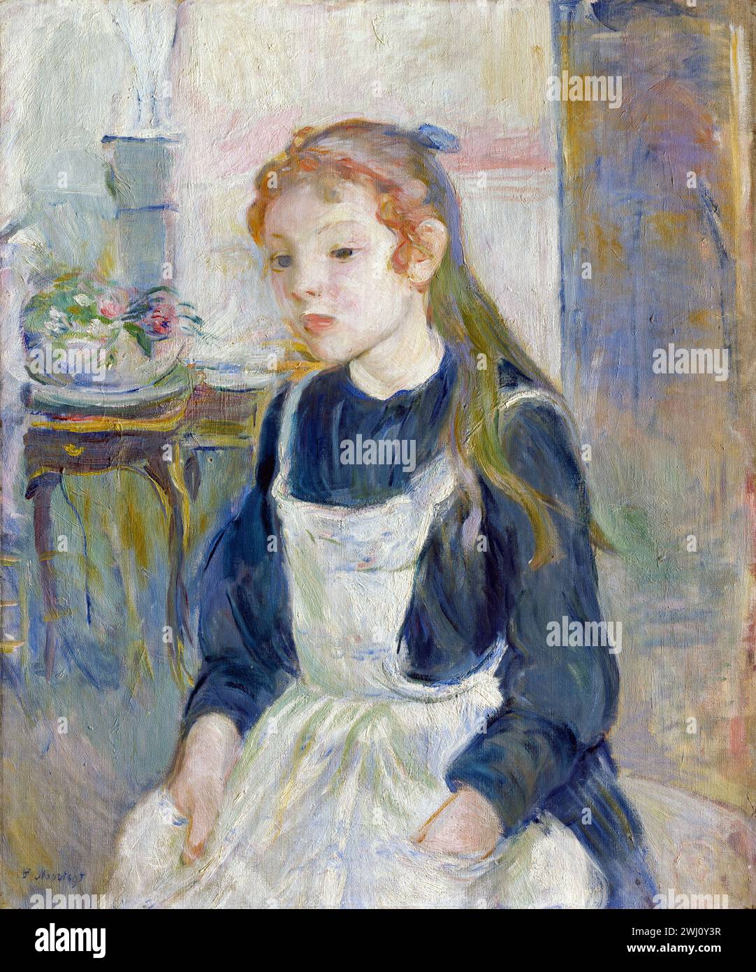 Berthe Morisot - Young girl with an apron [1891] Stock Photo