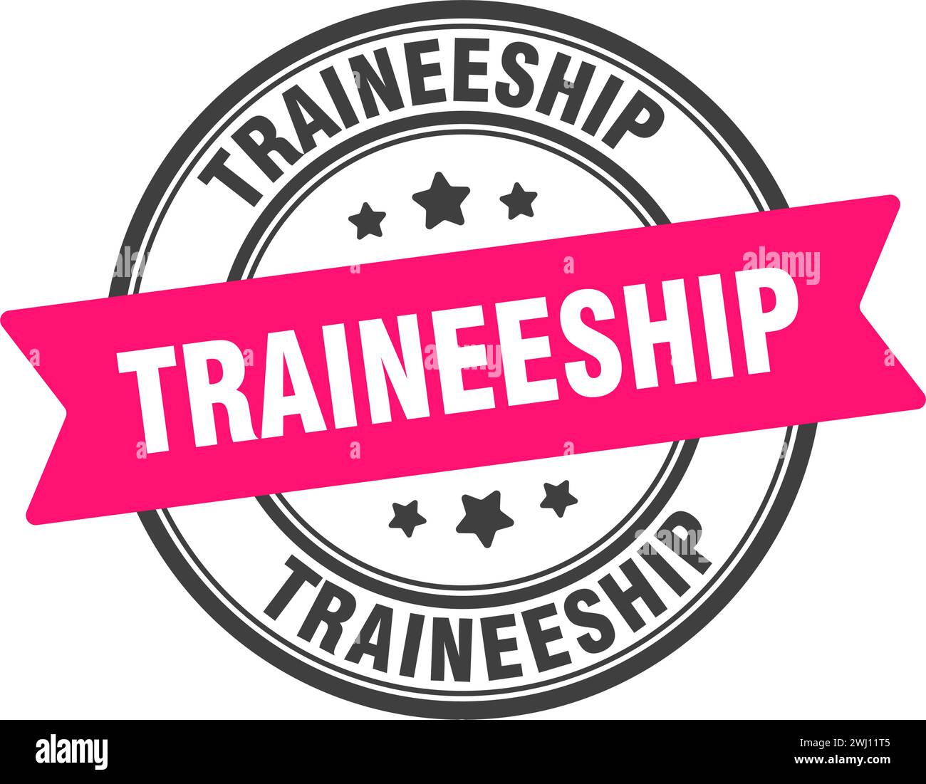 traineeship stamp. traineeship round sign. label on transparent background Stock Vector