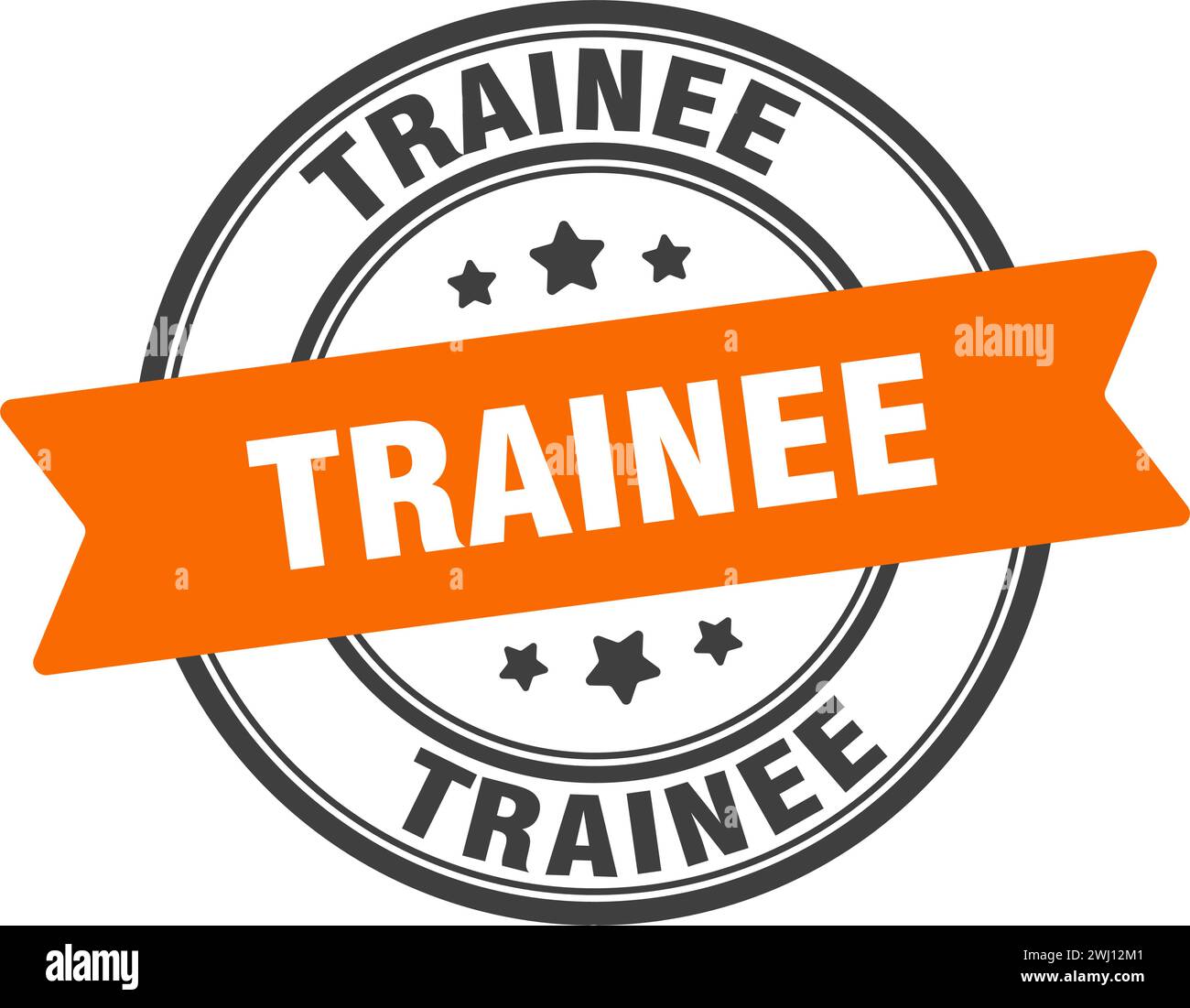 trainee stamp. trainee round sign. label on transparent background Stock Vector
