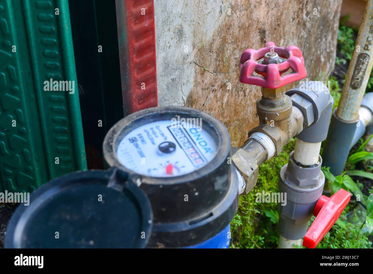 May 29, 2023. Water meter installation owned by the Wonosobo Indonesia