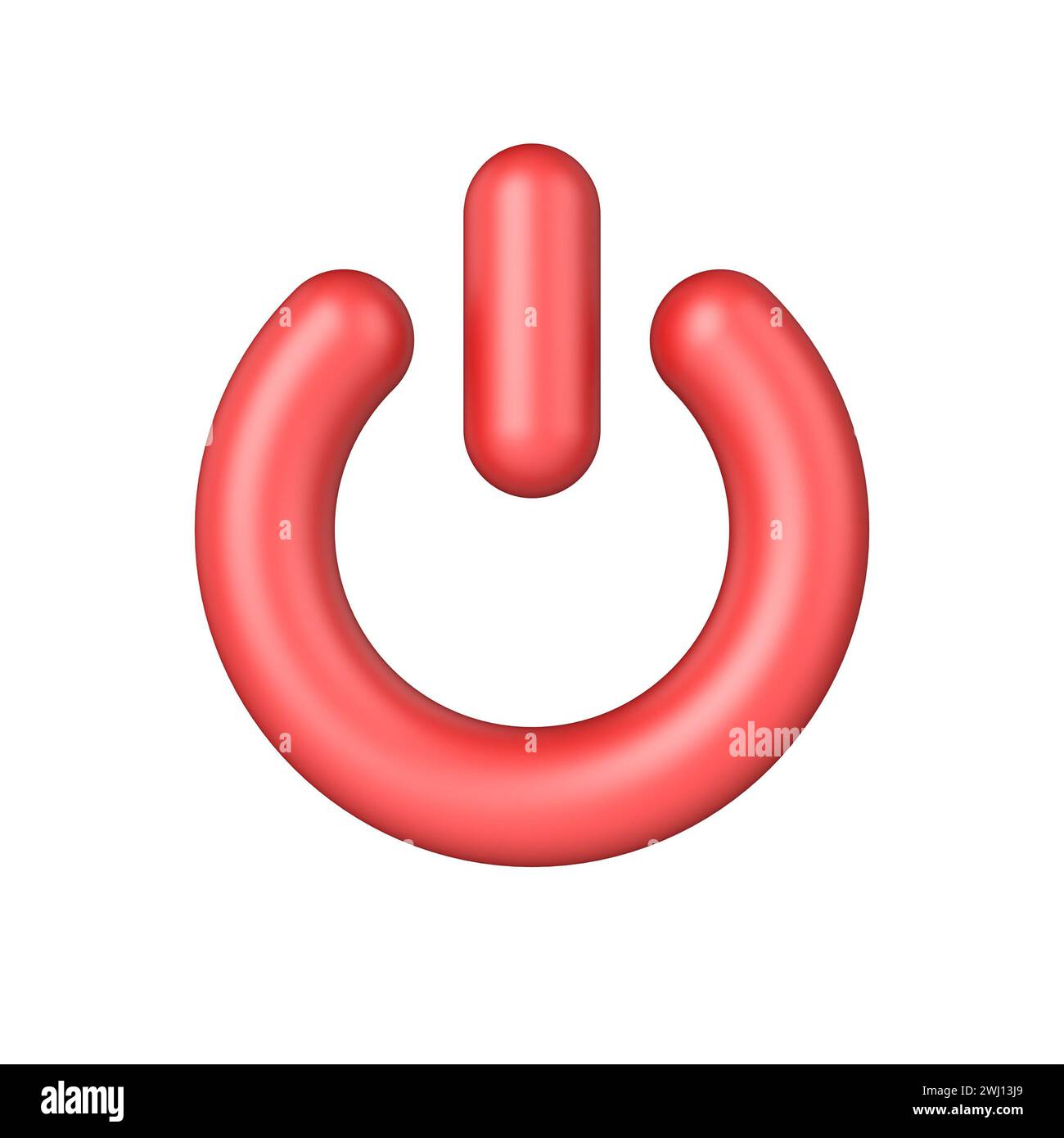 Red power switch sign 3D Stock Photo - Alamy