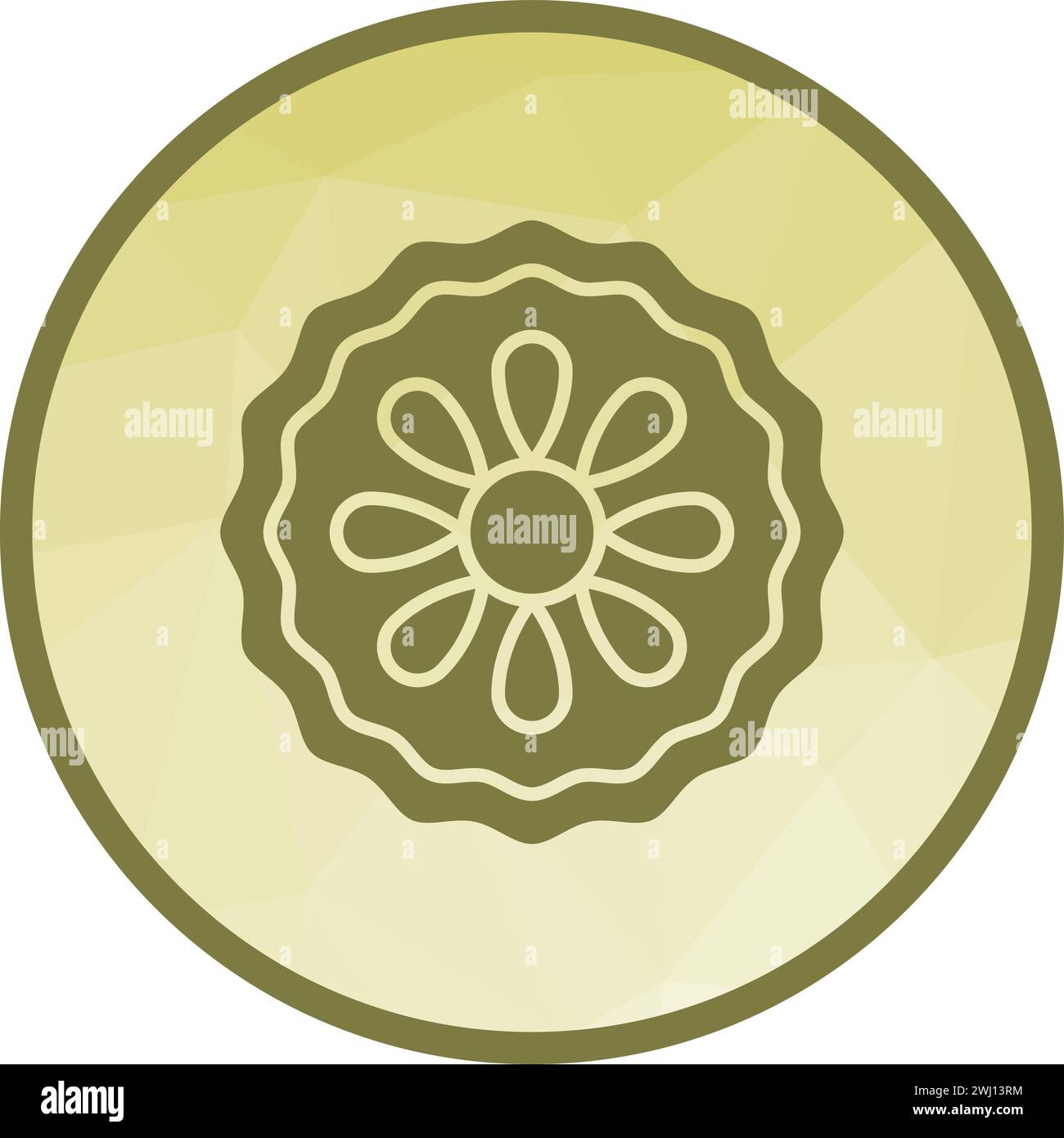 Moon Cake icon vector image. Stock Vector