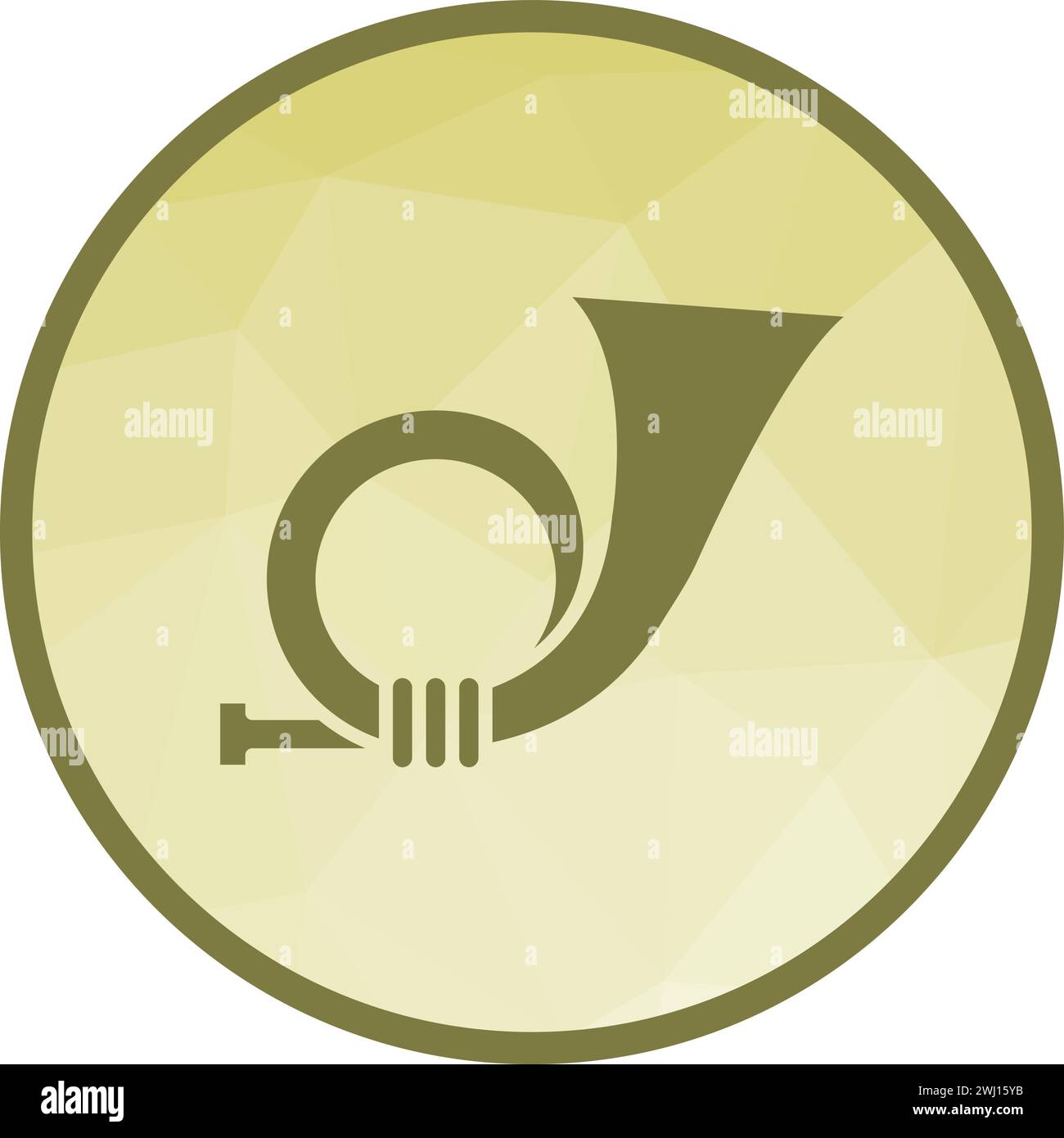Postal Horn icon vector image. Stock Vector