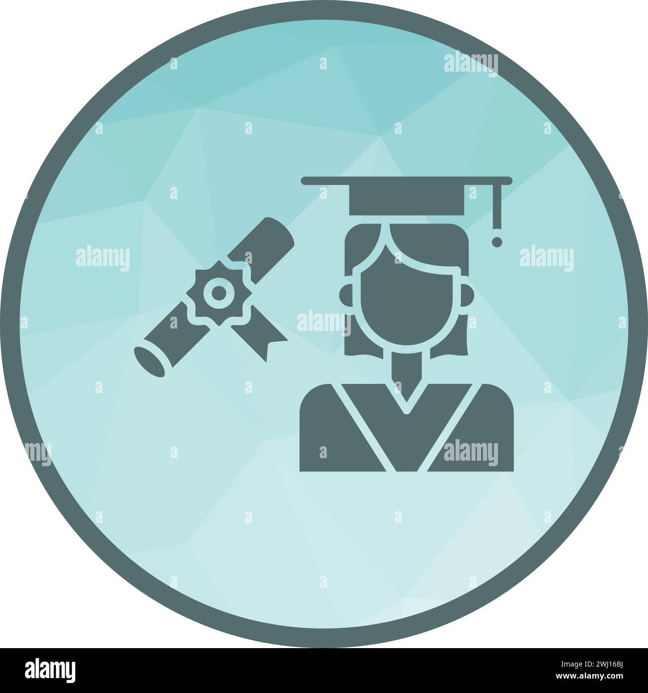 Receiving Degree icon vector image. Stock Vector