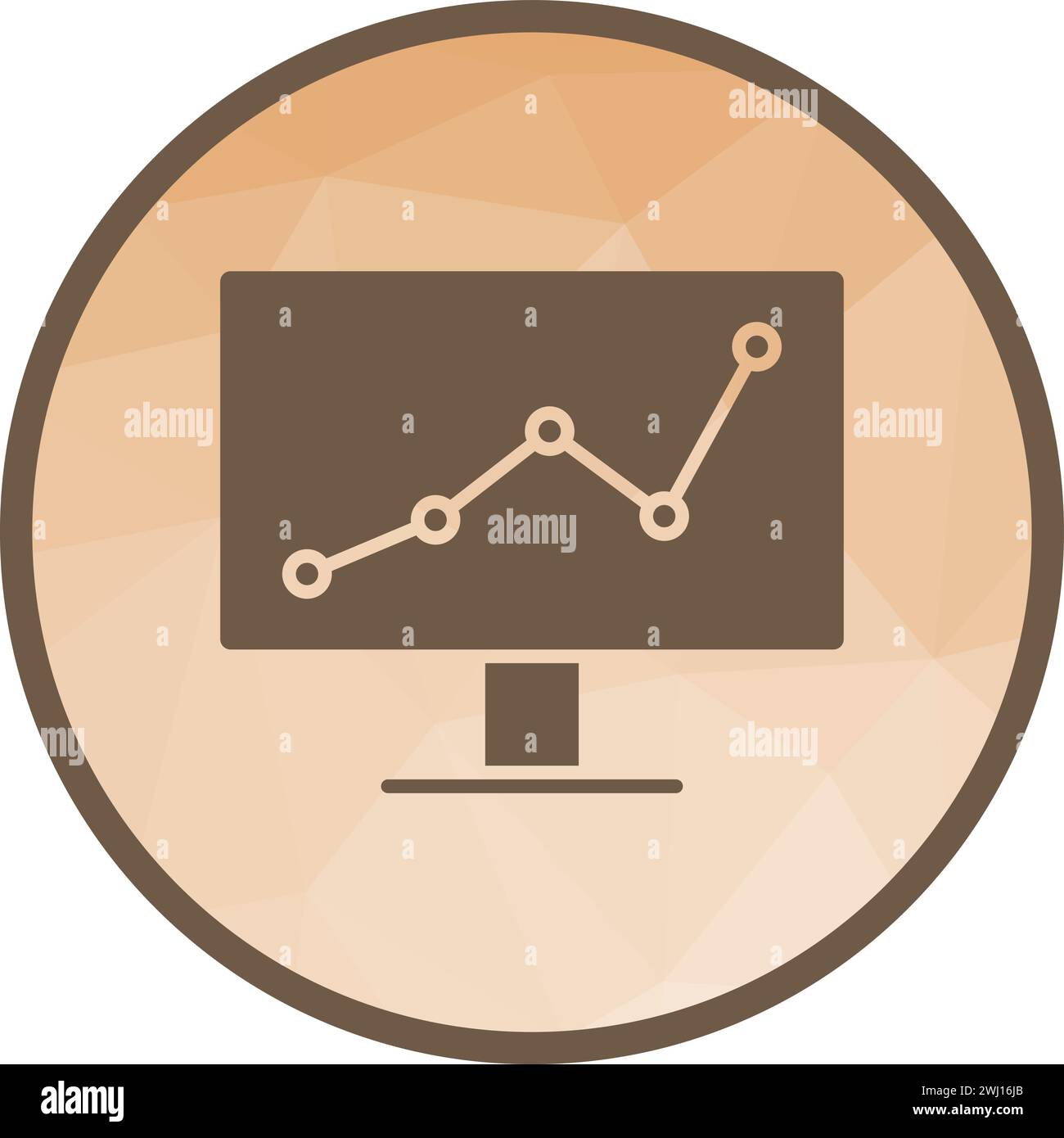 Online Statistics icon vector image. Stock Vector