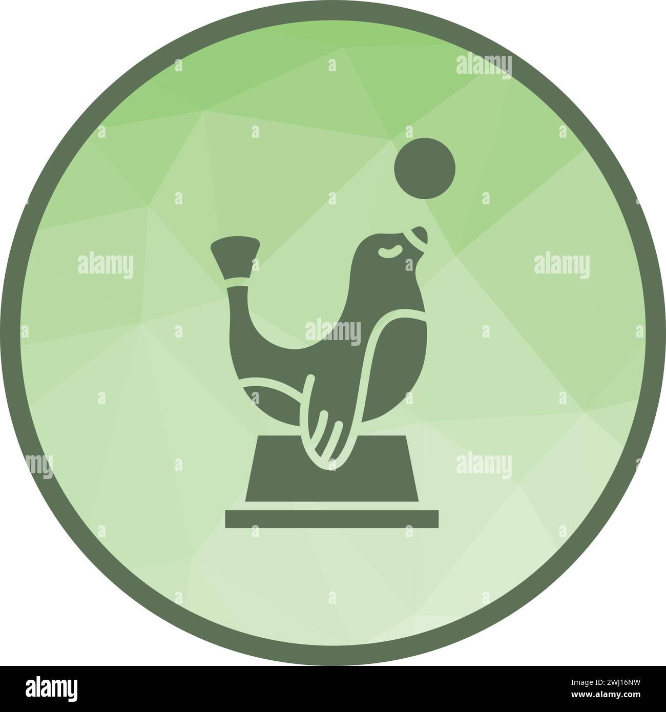 Sea Dog Performing icon vector image. Stock Vector