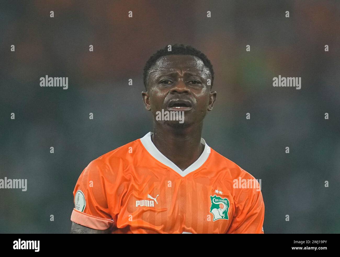 February 11 2024 Jean Michael Seri (Ivory Coast) looks on during a