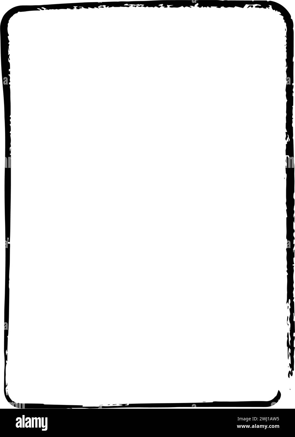 Frame border curved grunge shape icon, vertical rectangle decorative ...