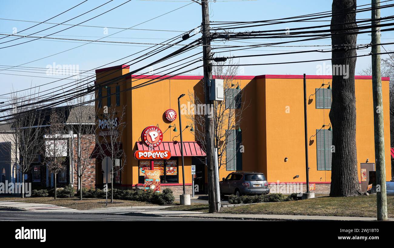 NORWALK, CT, USA FEBRUARY 9, 2024 Louisiana kitchen Popeyes food