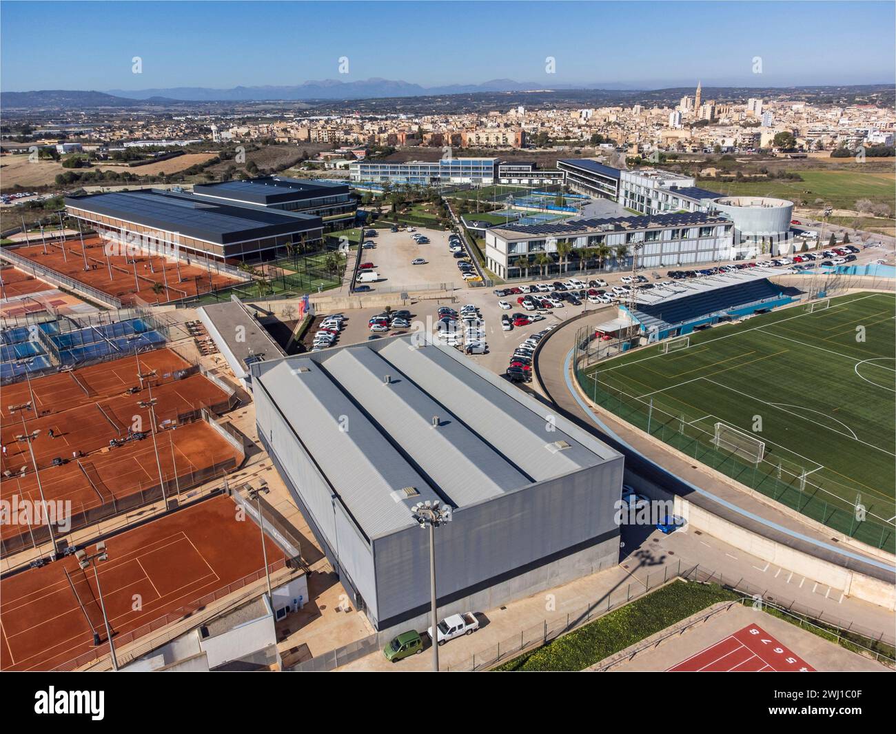 Rafa Nadal Sports Centre, sports complex and museum, Manacor, Mallorca, Balearic Islands, Spain Stock Photo