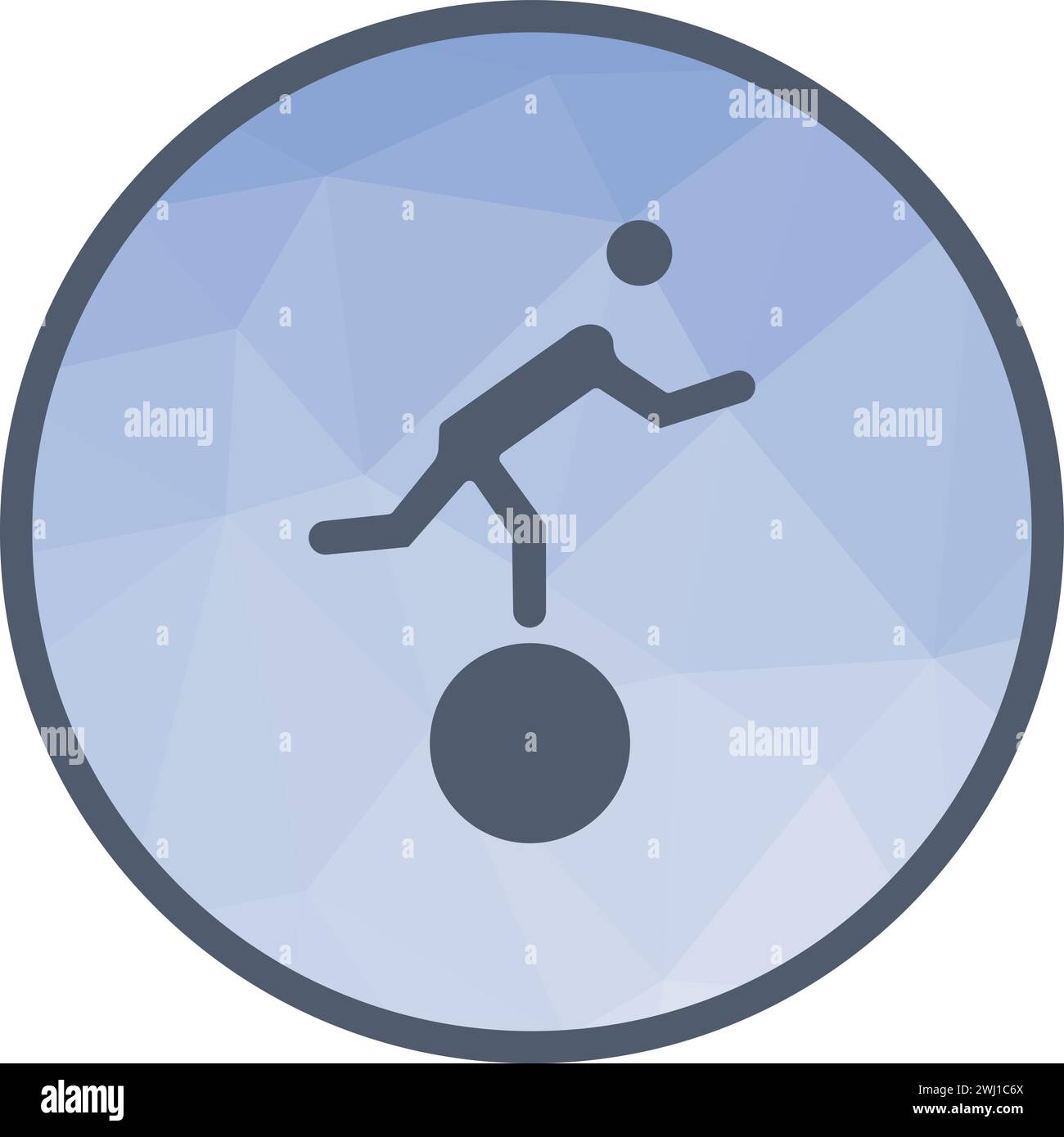 Walking on Ball icon vector image. Stock Vector