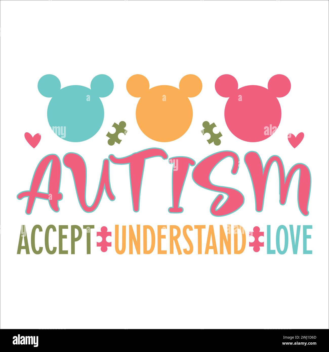 TSIIUO Women's Autism Awareness T-Shirt - Funny Special Education Teacher Rainbow Tee