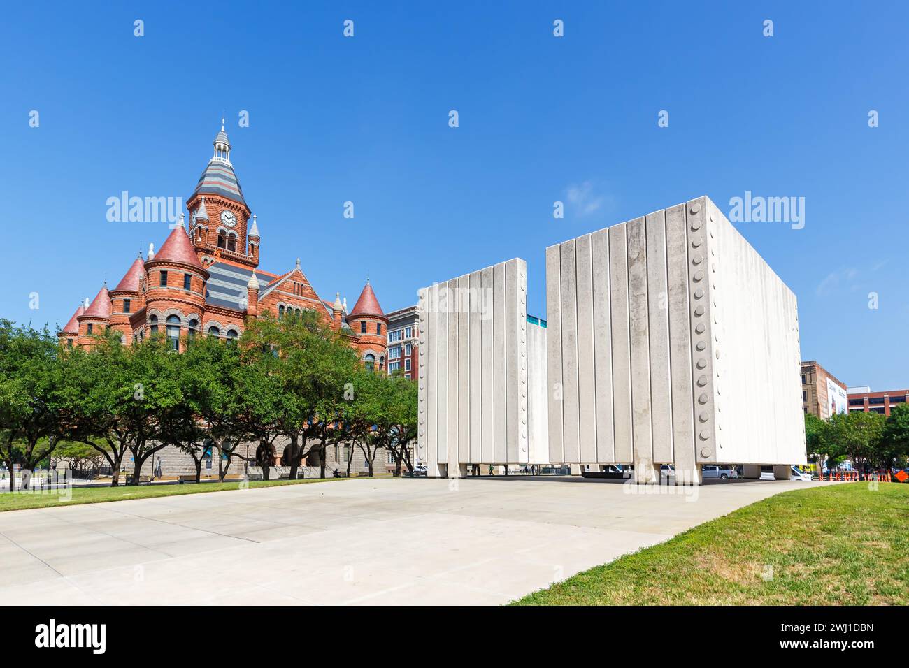 John F. Kennedy Memorial Plaza memorial for JFK and court in Dallas ...