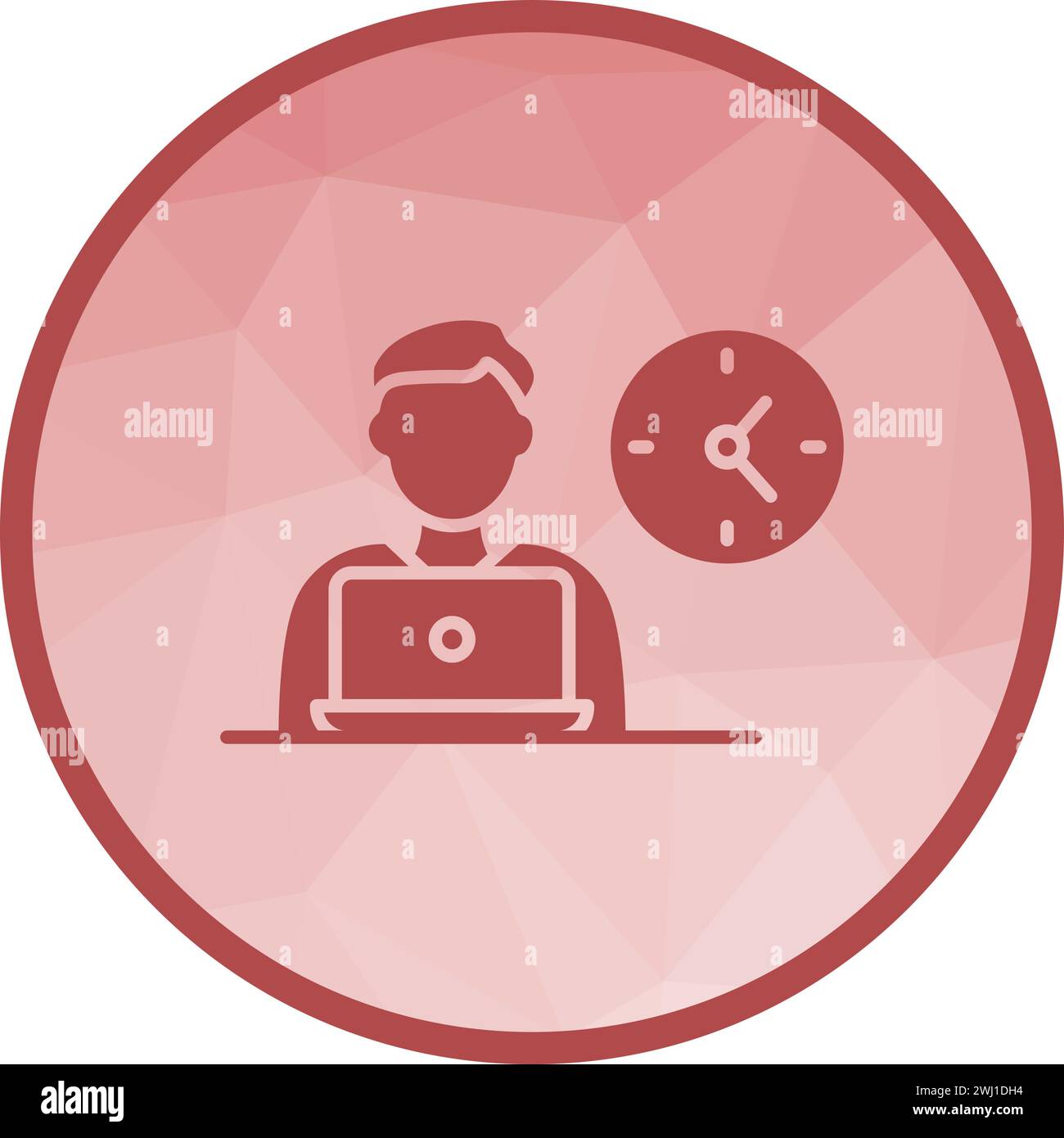 Working Time icon vector image. Stock Vector