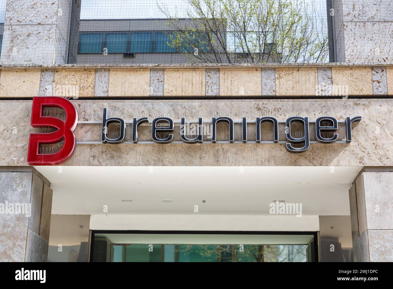 Breuninger logo on the company's flagship store in Stuttgart Stock ...